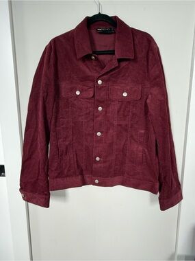 ASOS Corduroy Trucker Jacket - Burgundy